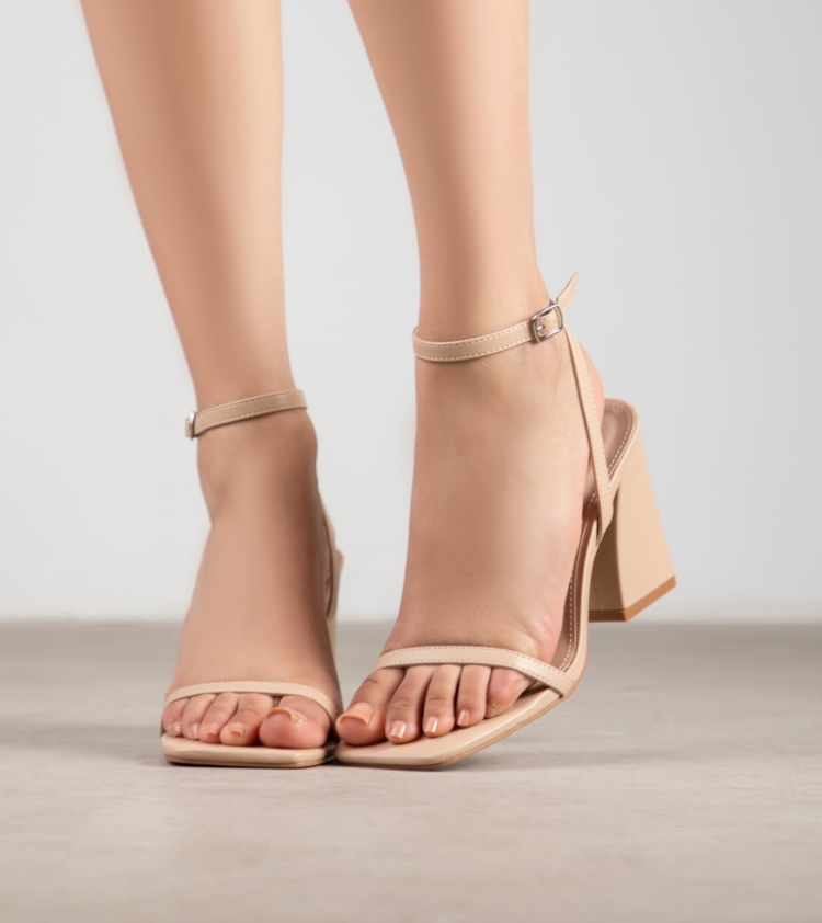 RAID Blaire Block Heels in Nude