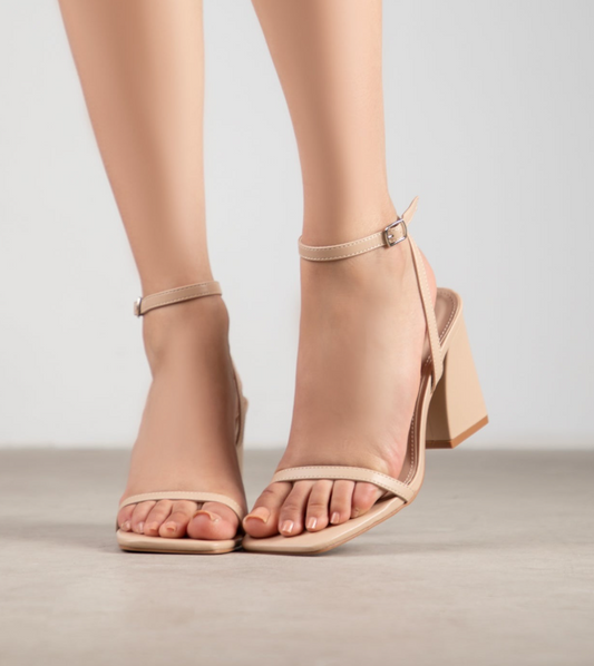 RAID Blaire Block Heels in Nude