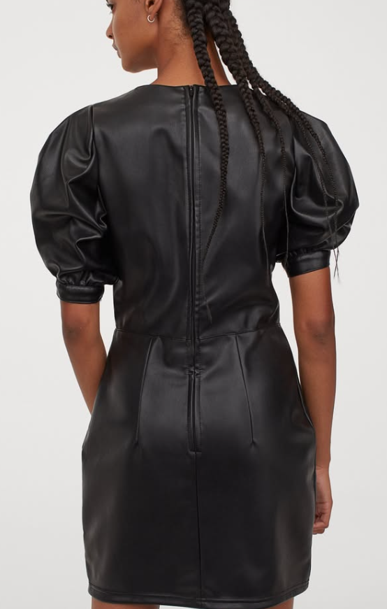 H&M - Leather Dress - Black