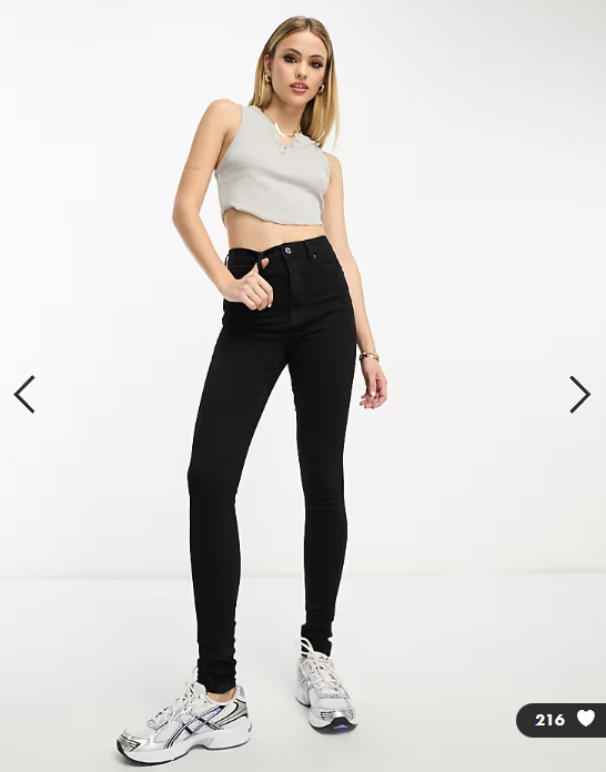 ASOS DESIGN Tall skinny jeans in black