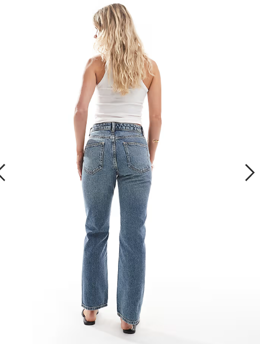 ASOS DESIGN Petite 90s straight jeans in vintage wash