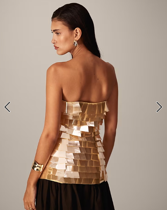 ARRANGE bandeau embellished top in yellow