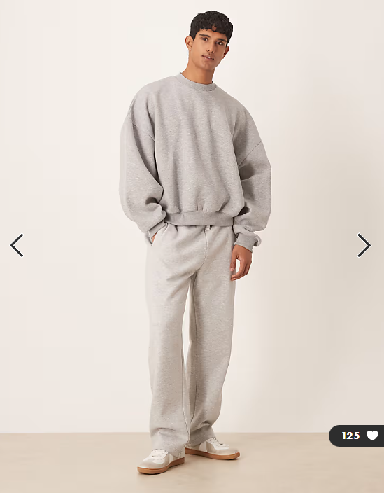 ASOS DESIGN extreme oversized sweatshirt in grey marl