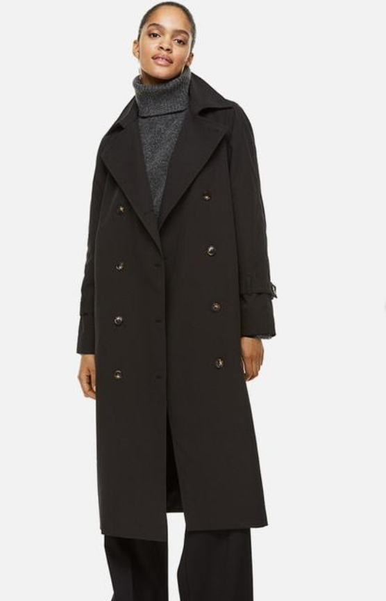 H&M-DOUBLE-BREASTED TRENCHCOAT