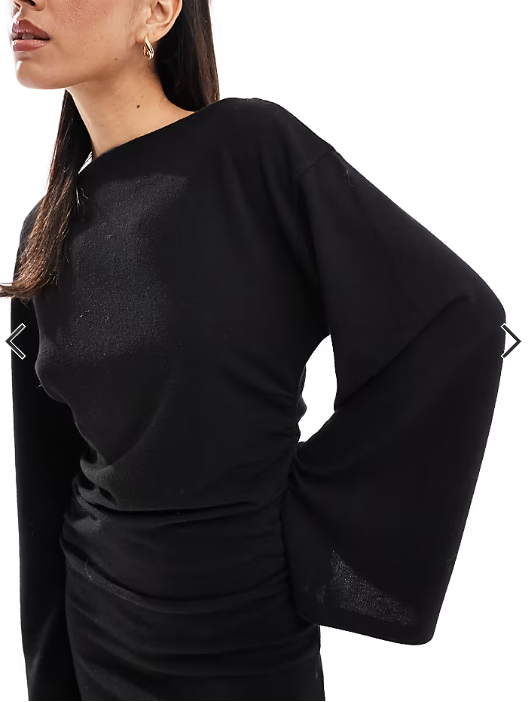ASOS DESIGN super soft slash neck mini dress