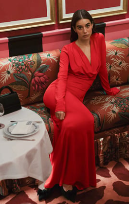 Na-kd Draped Maxi Dress