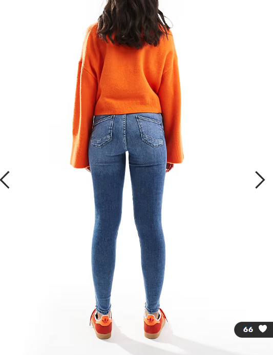 ONLY push up skinny jeans in light blue