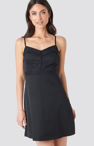 Lace Insert Mini Dress