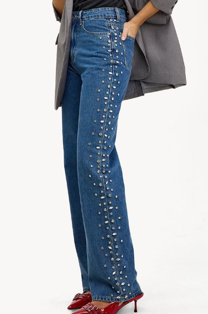 Loavies-Blue jeans with rhinestones
