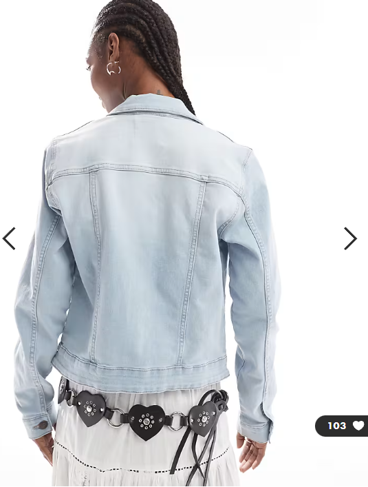 Asos - Noisy May denim jacket in light wash blue