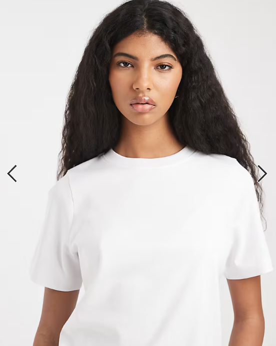 New Look premium girlfriend tee in white