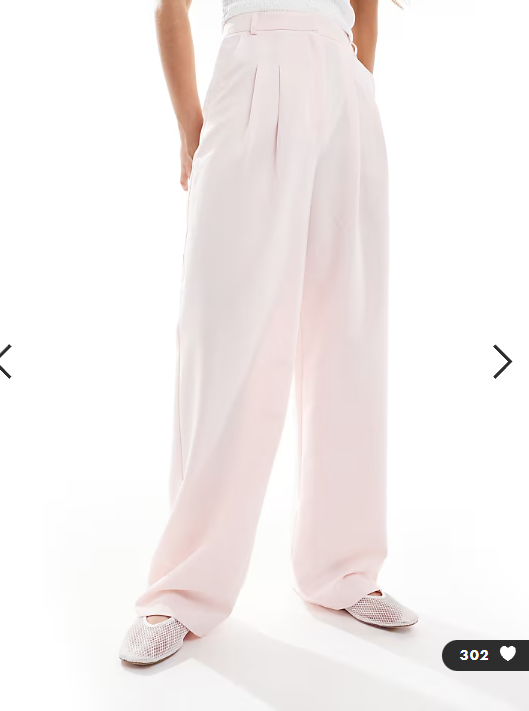 Miss Selfridge tailored wide leg trouser in pink