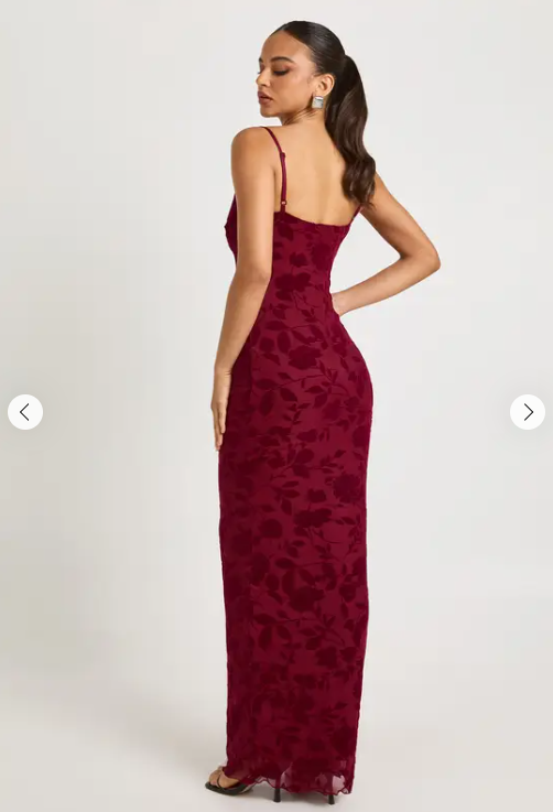 boohoo Strappy Devore Maxi Dress