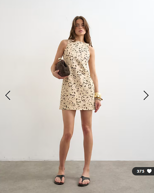 Topshop denim shift dress in deer print