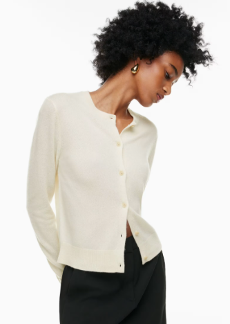 H&M - FITTED CARDIGAN- Offwhite