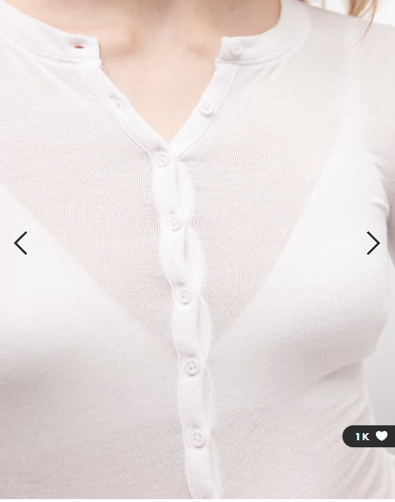 Weekday long sleeve henley t-shirt in white exclusive to ASOS
