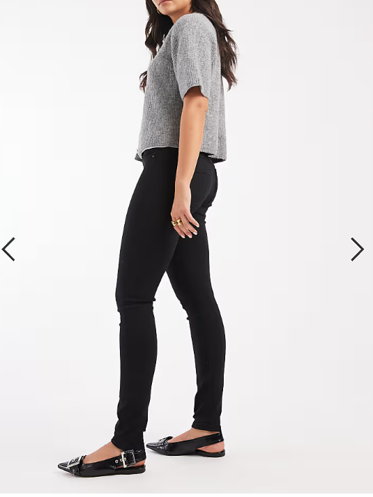 ONLY Royal high waisted skinny jeans in black