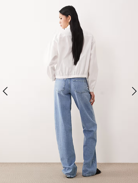 JDY Tall Katie low waist straight leg jeans in light blue