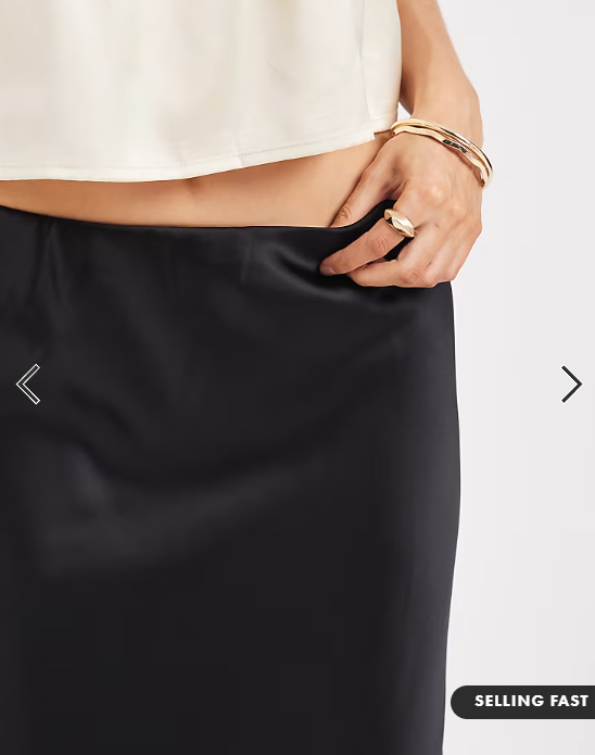 ASOS DESIGN satin bias maxi skirt in black