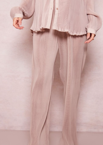 Maternity Stone Plisse Wide Leg Trousers