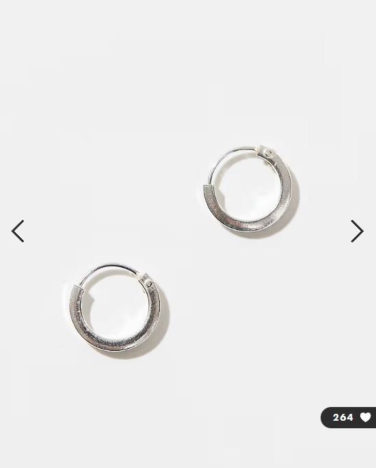 Kingsley Ryan 10mm flat hoop earrings in sterling silver