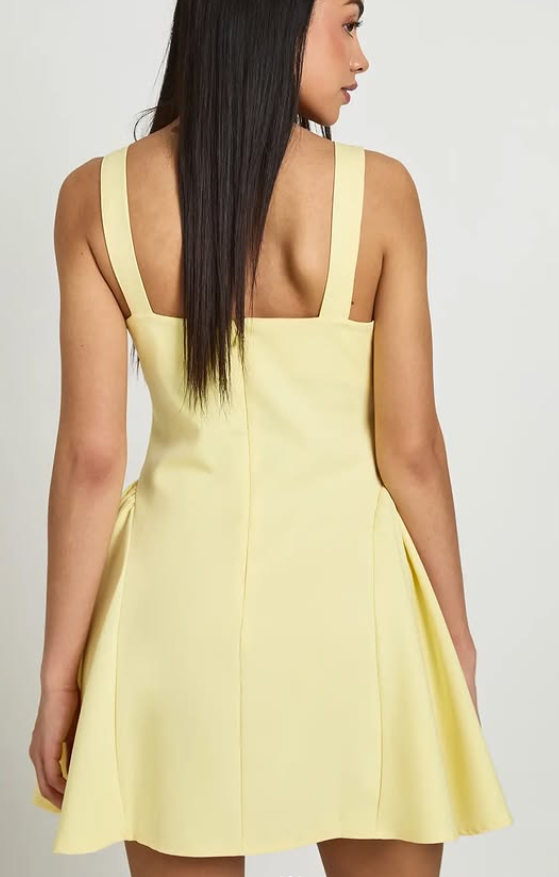 boohoo Square Neck Full Skirt Mini Dress