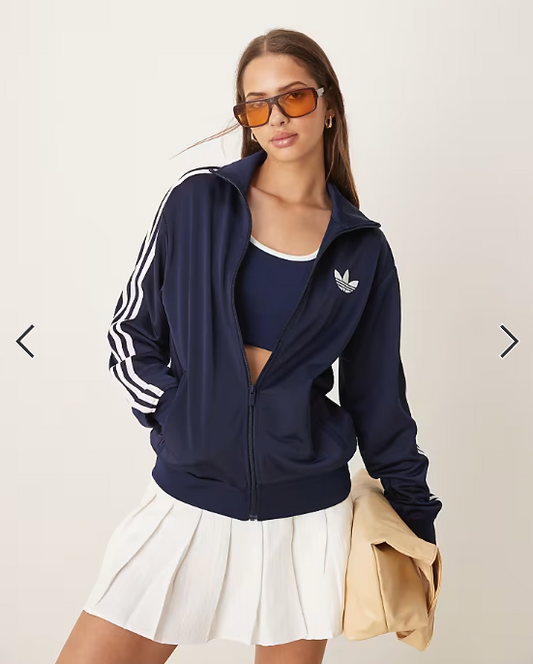 adidas Originals Firebird track top in navy