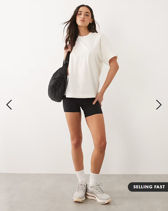 4505 Icon heavyweight cotton oversized t-shirt with quick dry finish in off white