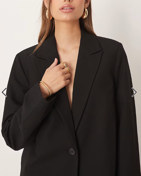 YAS tailored short blazer co-ord in black