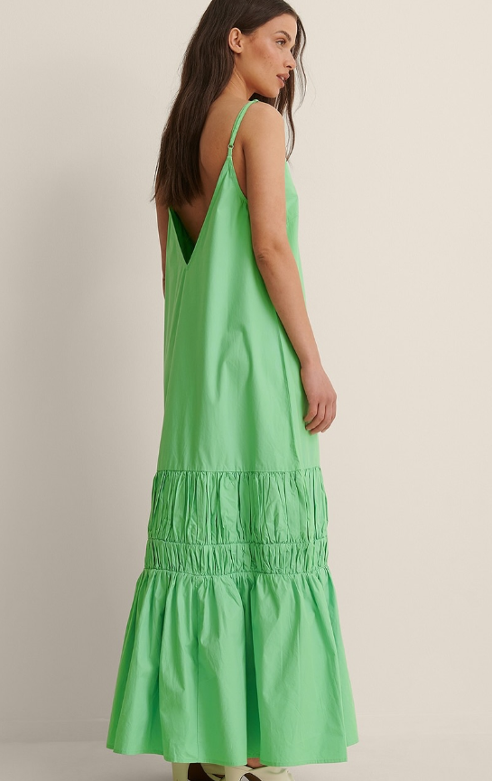 NAKD - Derp back strap dress green