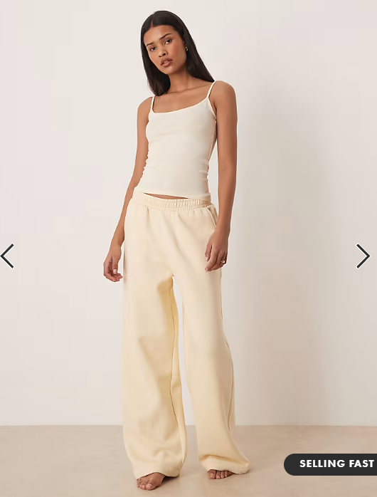 Gina Tricot singlet top in buttermilk yellow