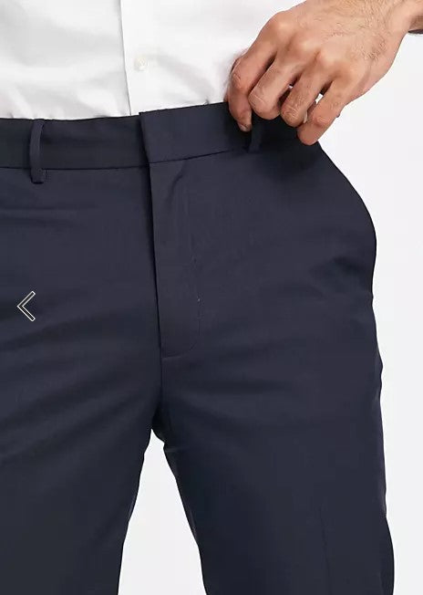 Skinny Suit Trousers In Navy