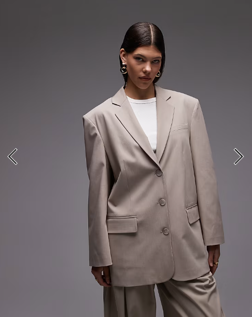 ASOS DESIGN ultimate oversized blazer in stone