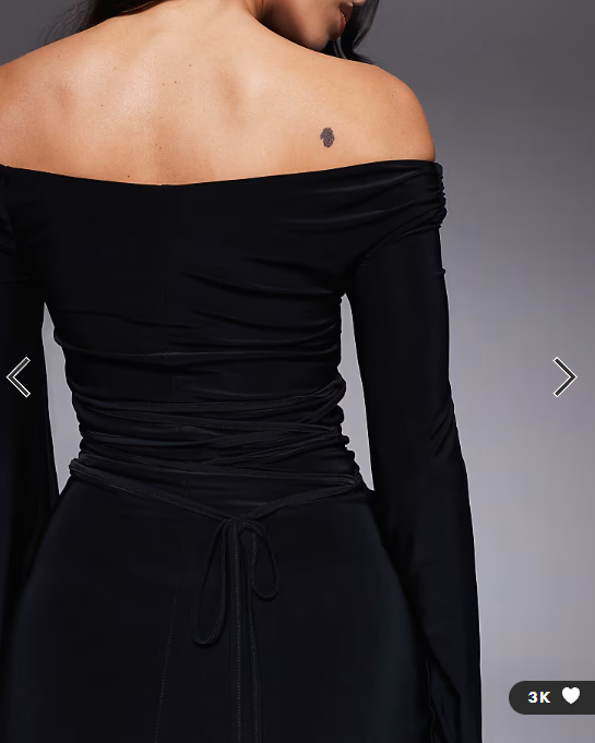 ASOS DESIGN long sleeve twist shoulder with lace up back maxi dress in black