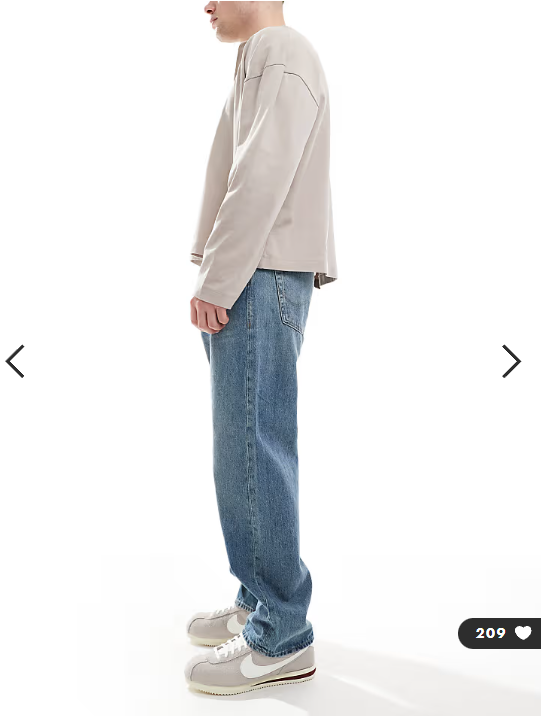 Jack & Jones Eddie loose jeans in mid blue vintage wash