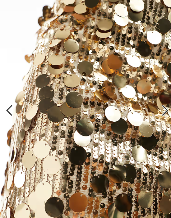 ASOS DESIGN mixed sequin mini skirt in gold