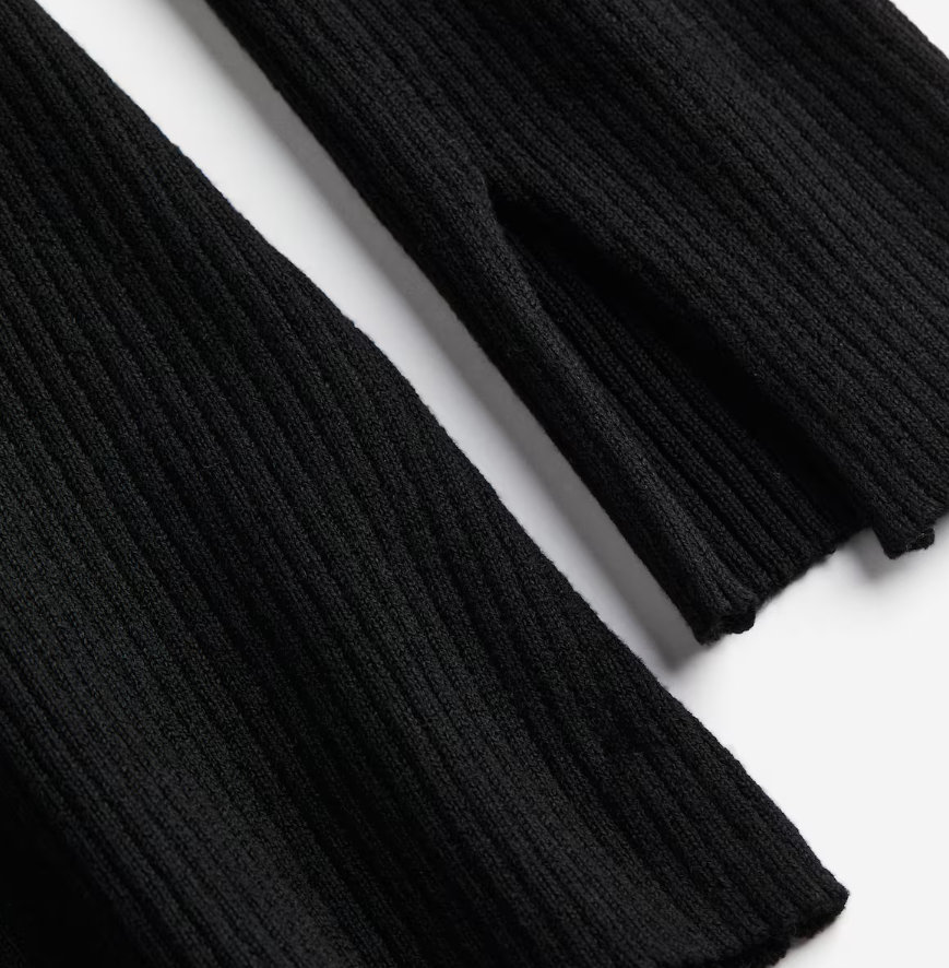 H&M - Rib-knit sweetheart-neck top