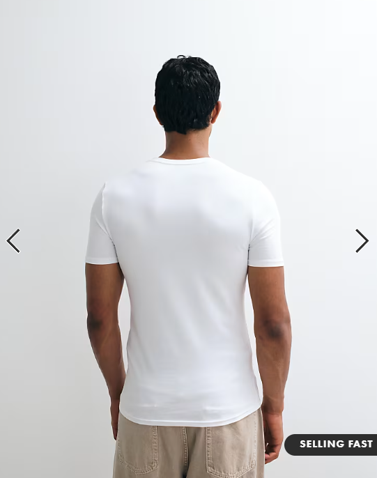 ASOS DESIGN essentials muscle fit T-shirt in white.