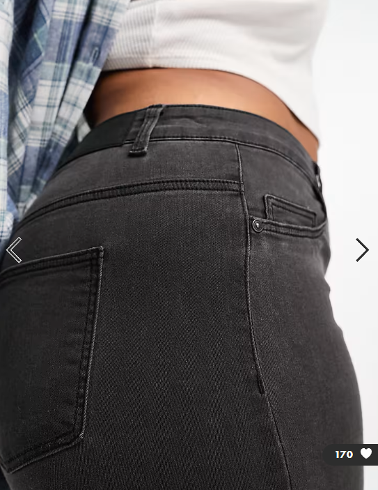 Noisy May Curve high waisted skinny jeans in grey