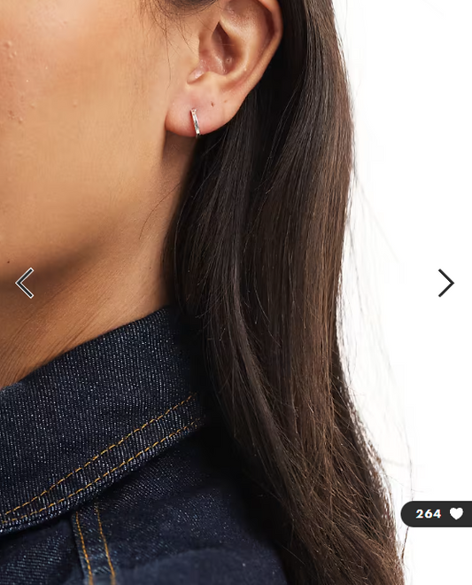 Kingsley Ryan 10mm flat hoop earrings in sterling silver