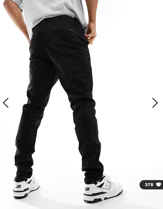 Jack & Jones Intelligence slim fit chinos in black