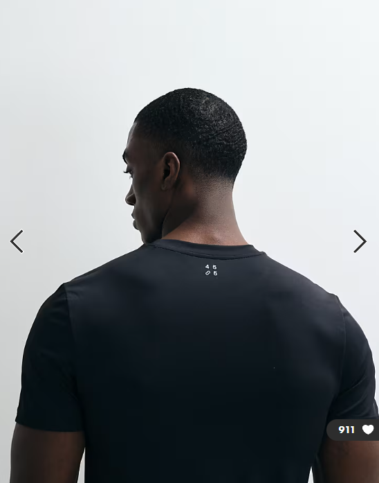 4505 Icon active quick dry muscle fit base layer training t-shirt in black.