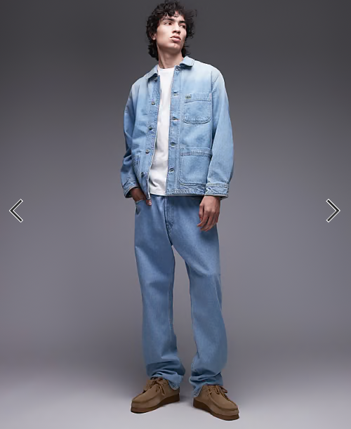 Lacoste denim over shirt in light wash