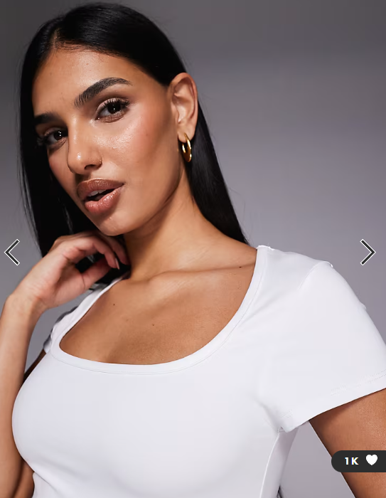 4505 active square cap sleeve top in white