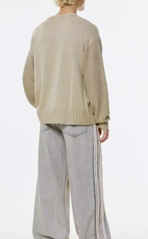 Pull&Bear Acid-wash stwd sweater in sand