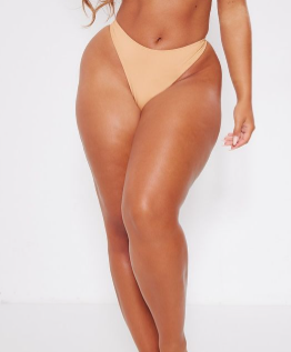 Tan Microfibre Highwaist Thong