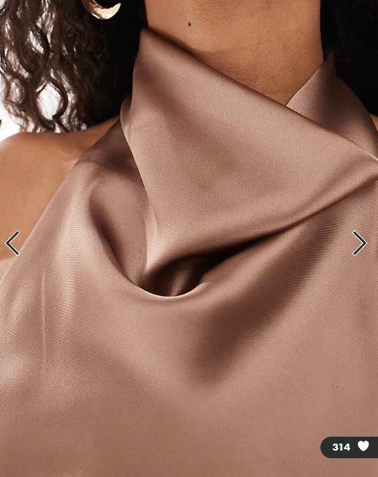 New Look satin halter top in mink