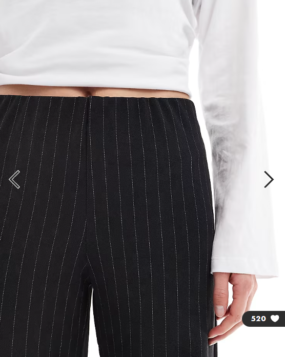 Vero Moda Tall wide leg trousers in charcoal pinstripe