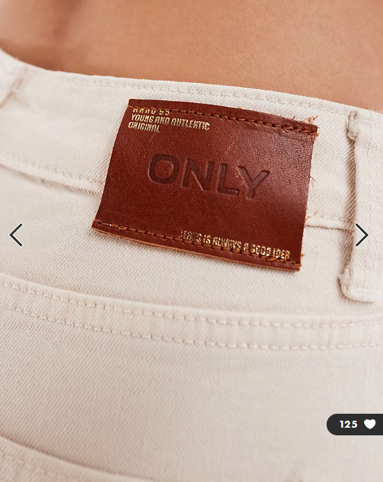 ONLY Blush skinny jeans with frayed hem in white
