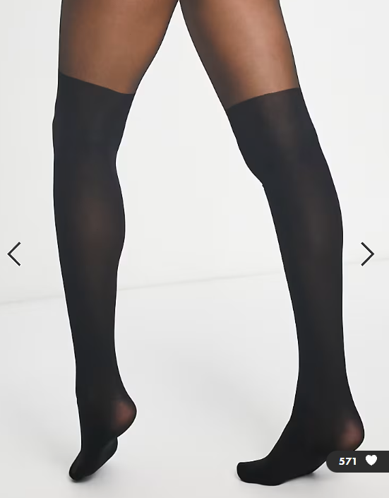 Vero Moda stocking illusion tights in black